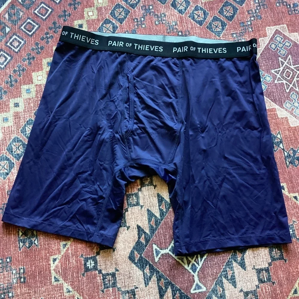 Pair of Thieves Navy Blue Long Boxer Briefs,‎ Size XL